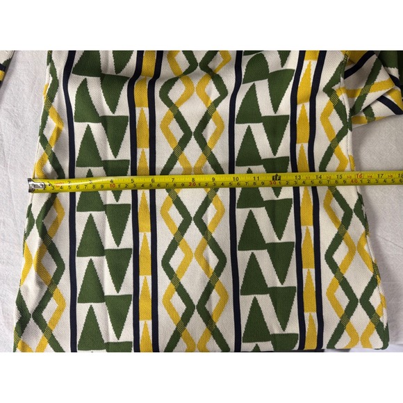 MISA Los Angeles knit Geometric Print offShoulder Maxi Dress Bell Sleeves L - Picture 7 of 10